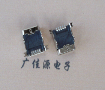 永定 MINI USB 5PF 90°SMT前插后貼電源接口