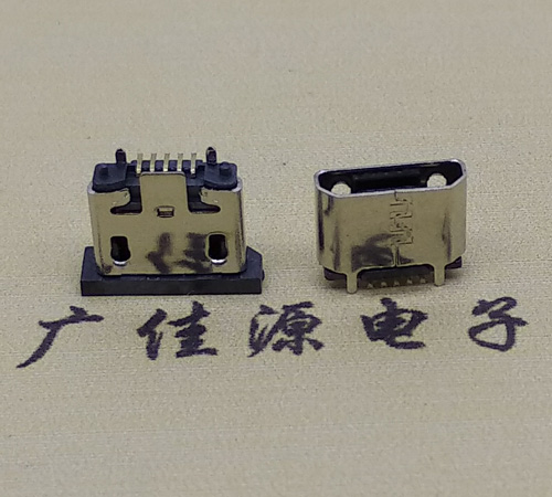 micro usb立式貼板母座