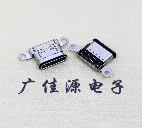 USB 3.1C口.TYPE-C16P防水雙排貼插座帶螺絲孔